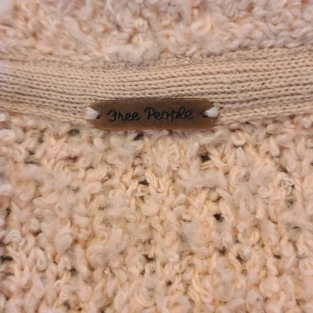 New Free People Finders Keepers Peach Sweater XS